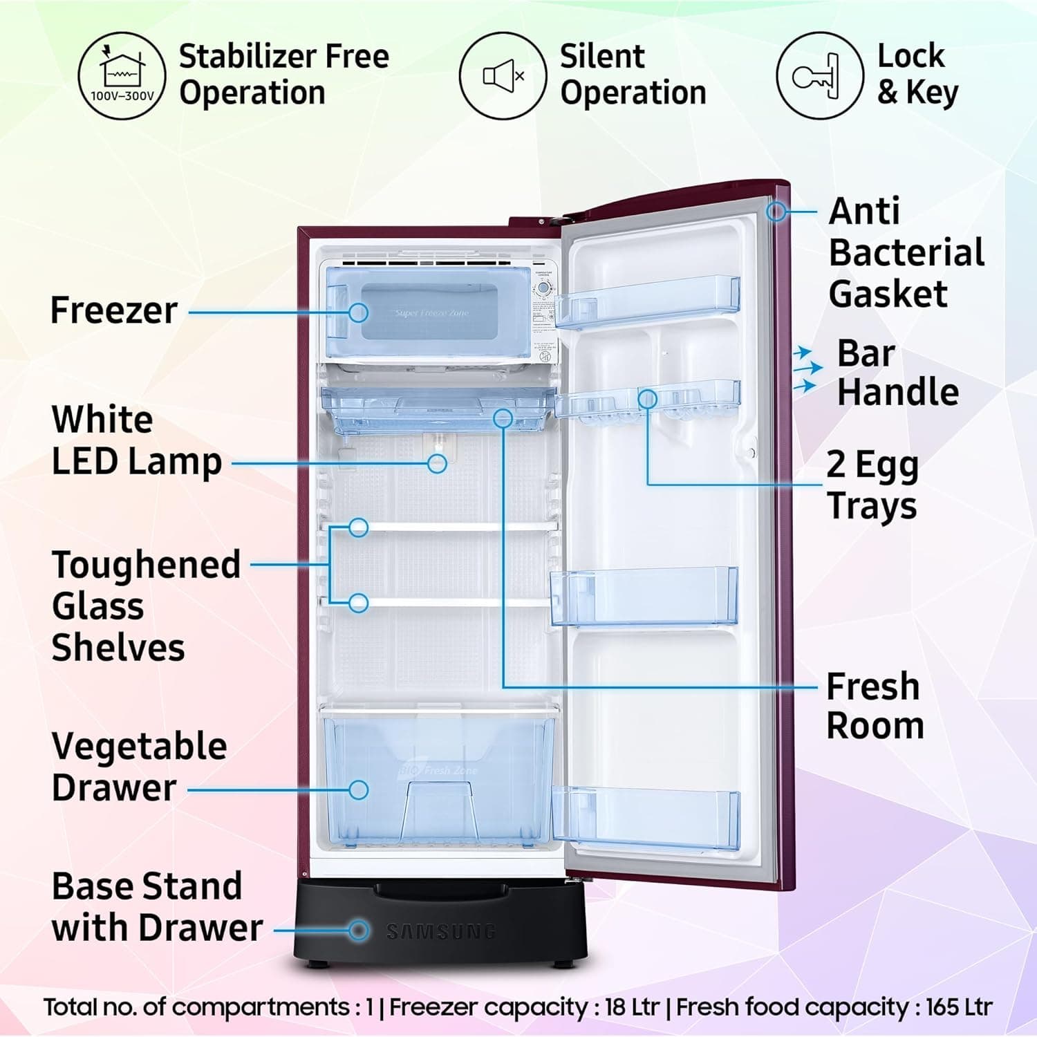 183L 4 Star Single Door Refrigerator preview 4
