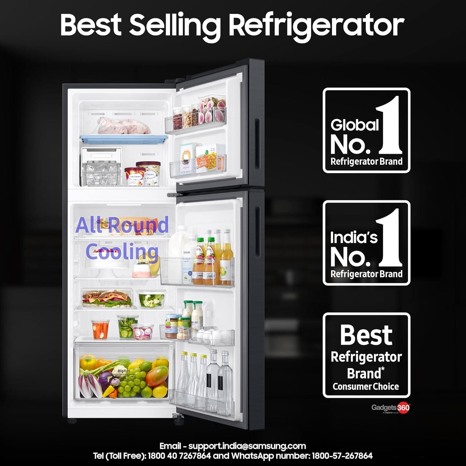 236L 3 Star Double Door Refrigerator preview 3