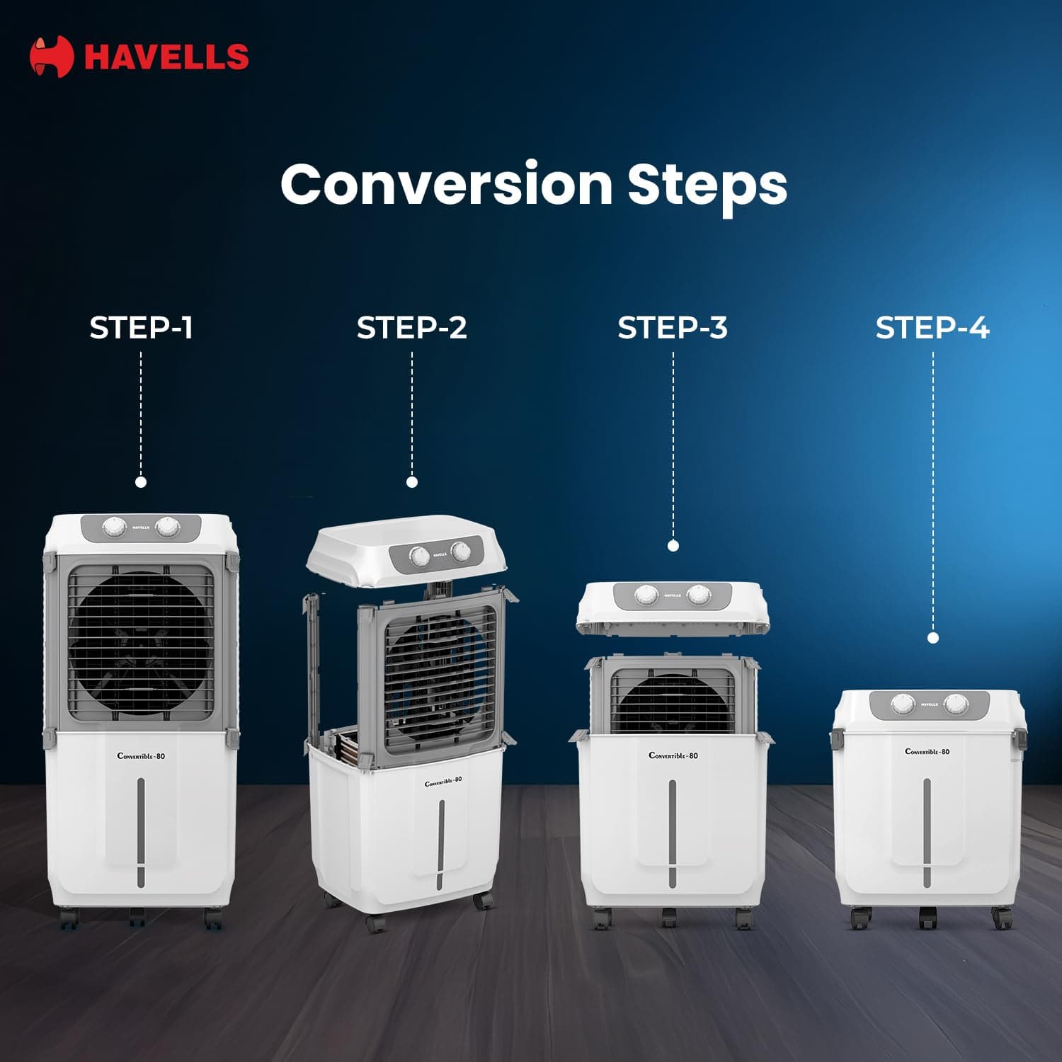 HAVELLS AIR COOLER KACE DESERT 80L WHT-GREY preview 2