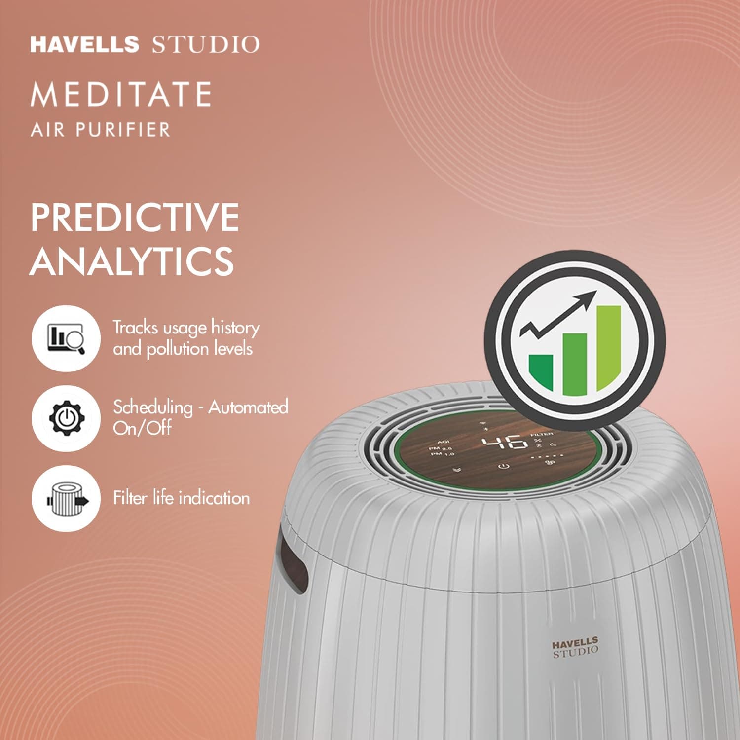 HAVELLS AIR PURIFIER MEDITATE AP 250 REMOTE preview 4