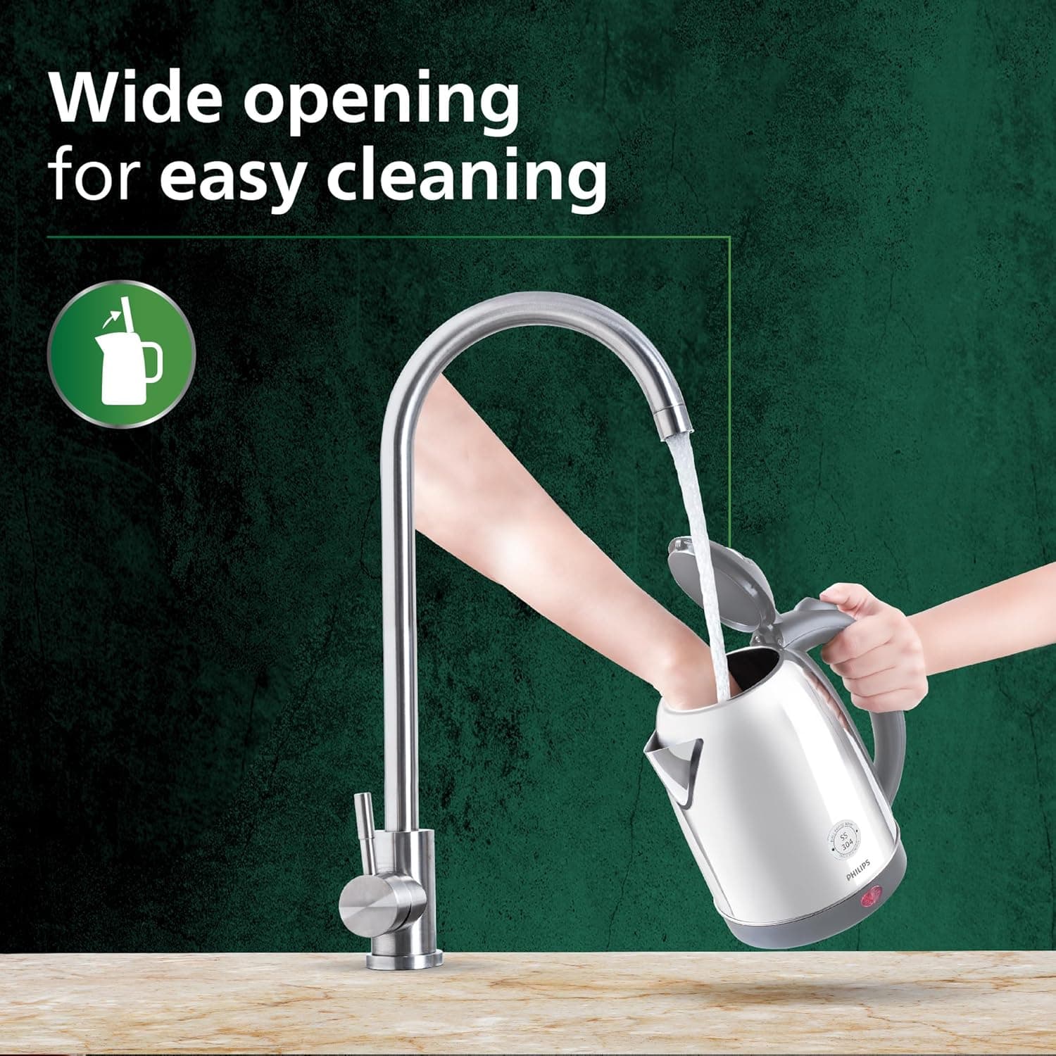 PHILIPS ELECTRIC KETTLE HD9363/02 STAINLESS STEEL preview 5