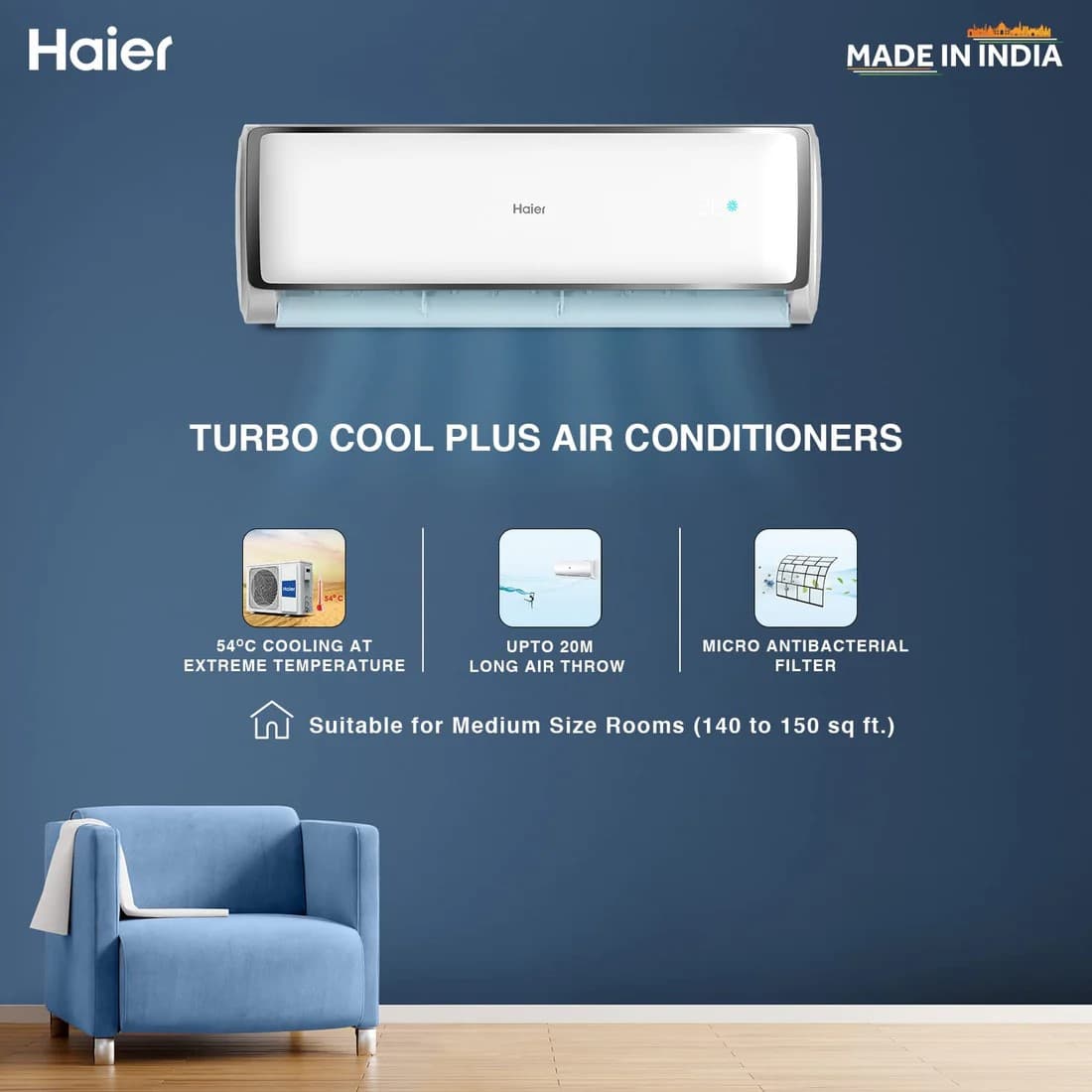 HAIER SPLIT AC 1.6T HS19T-TXS3BE FS I/D preview 8