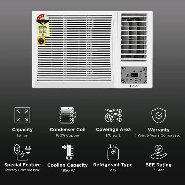 HAIER Window AC 1.5 Ton 3 Star HWA18-W3NB-PF preview 2