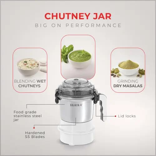 SUJATA SUPERMIX 900 WATT 3 JAR MIXER GRINDER preview 2