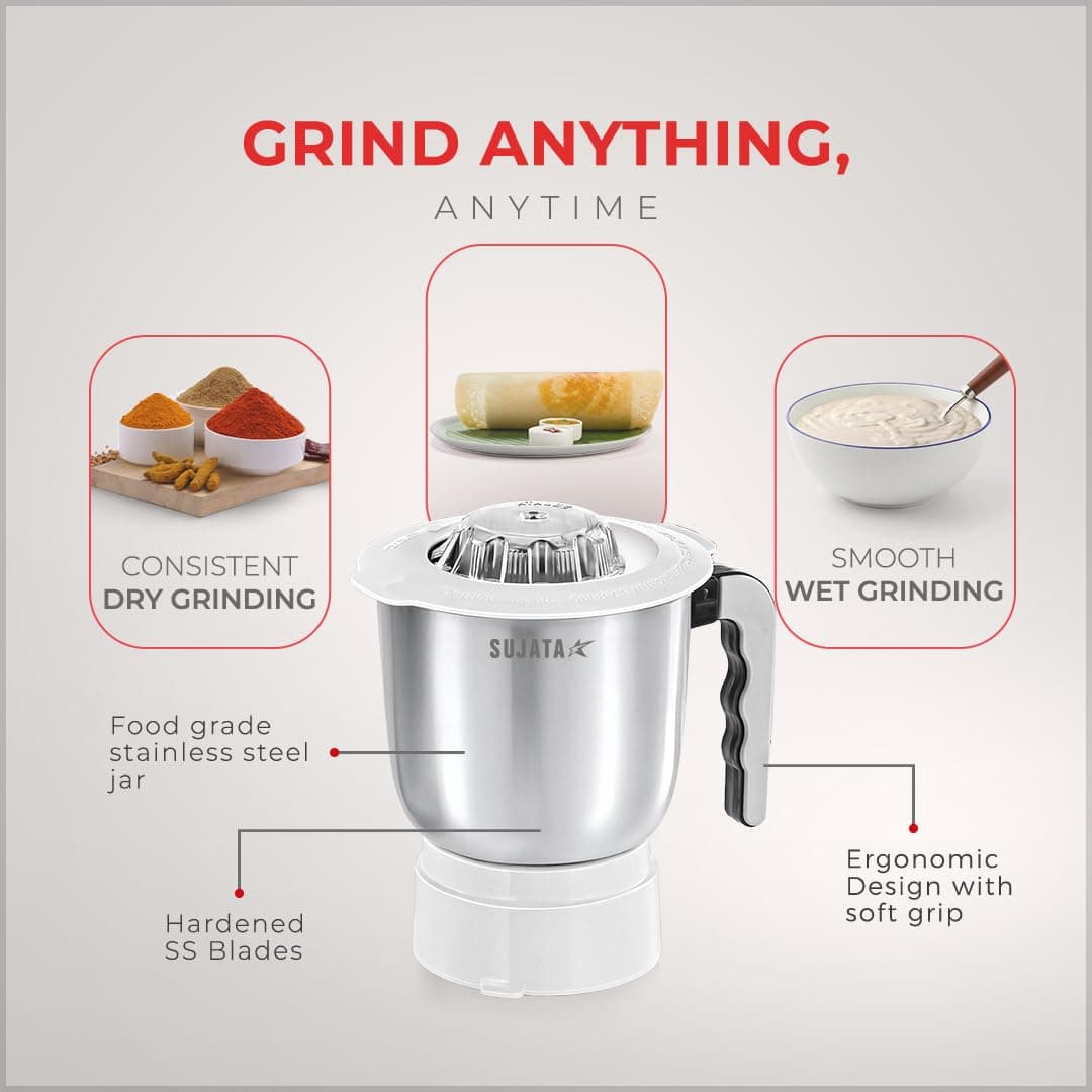 SUJATA POWERMATIC MAXIMA 900 WATTS JUICER MIXER GRINDER preview 3