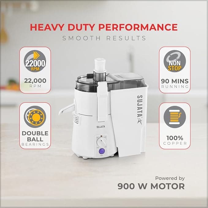SUJATA MULTIMIX JUICER MIXER GRINDER 900 WATTS DOUBLE BALL preview 6