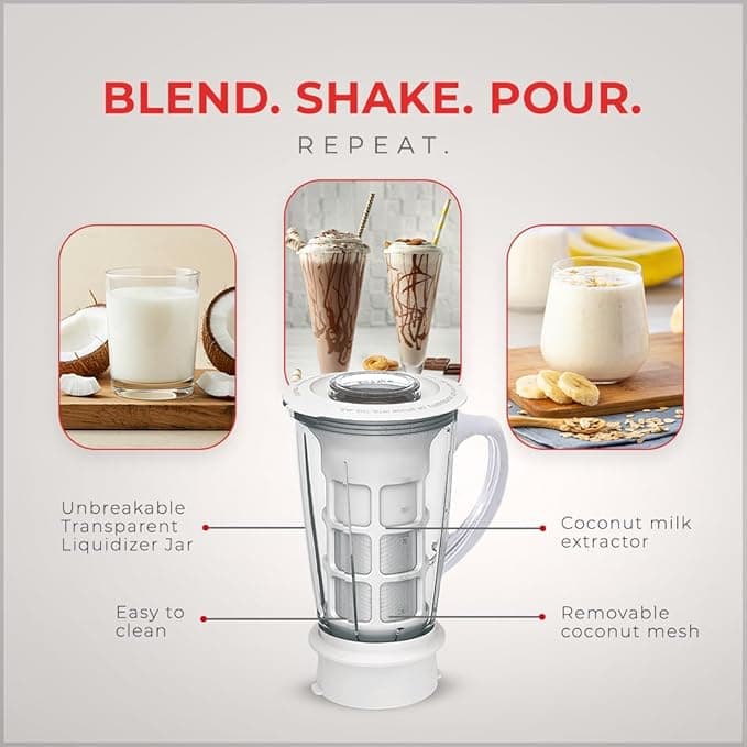 SUJATA MULTIMIX JUICER MIXER GRINDER 900 WATTS DOUBLE BALL preview 4