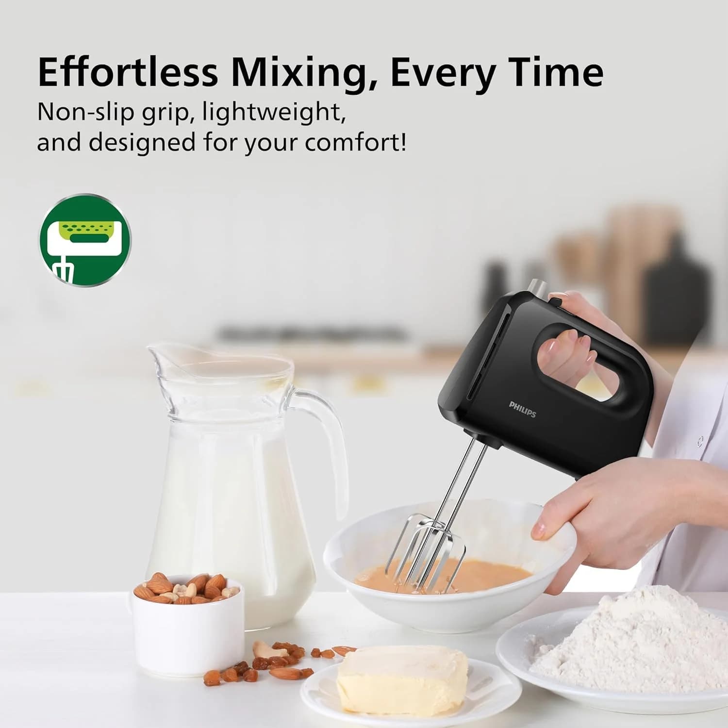 PHILIPS 300W LIGHTWEIGHT HAND MIXER HR3720/10 preview 5