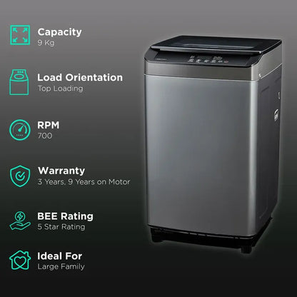 VOLTAS BEKO WTL 90UPGB ( 9.0 KG ) Fully Automatic Top Load Washing Machine