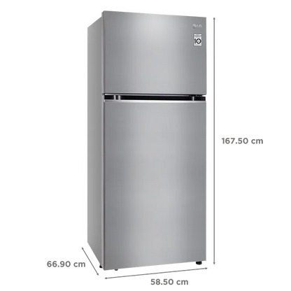 LG GL-S412SPZY 380 Litres 2 Star Double Door Refrigerator Shiny Steel