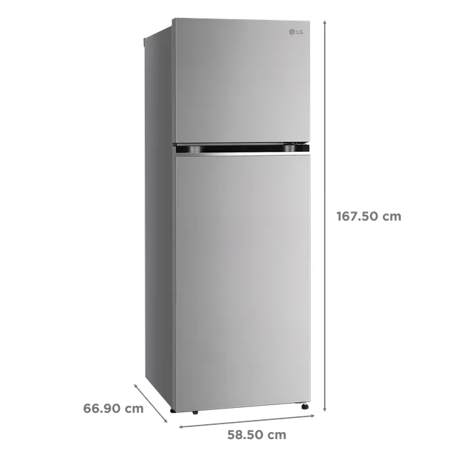 LG GL-S342SPZY 322 Litres 2 Star Double Door Refrigerator Shiny Steel