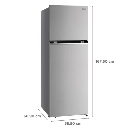 LG GL-S342SPZY 322 Litres 2 Star Double Door Refrigerator Shiny Steel