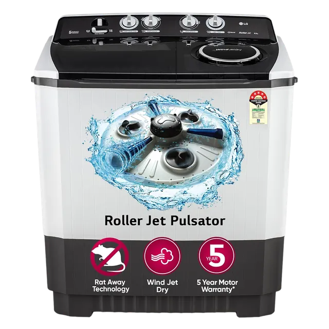 LG P955ASGAZ ( 9.5 KG ) Semi Automatic Top Load Washing Machine