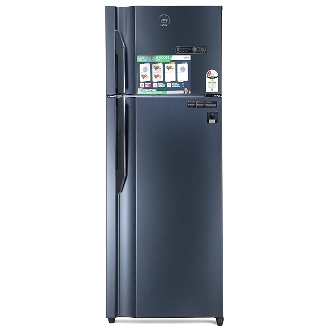 GODREJ RT-EON VIBE 366B RCIT MT 350 Litres 2 Star Convertible Double Door Refrigerator Matt Black