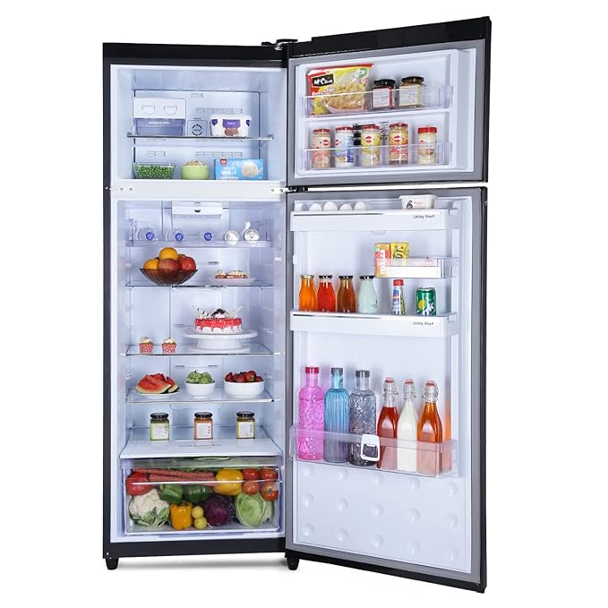 GODREJ RT-EON VIBE 366B RCIT MT 350 Litres 2 Star Convertible Double Door Refrigerator Matt Black