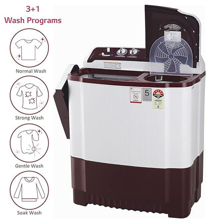 LG P8035SRAZ ( 8.0 KG ) Semi Automatic Top Load Washing Machine