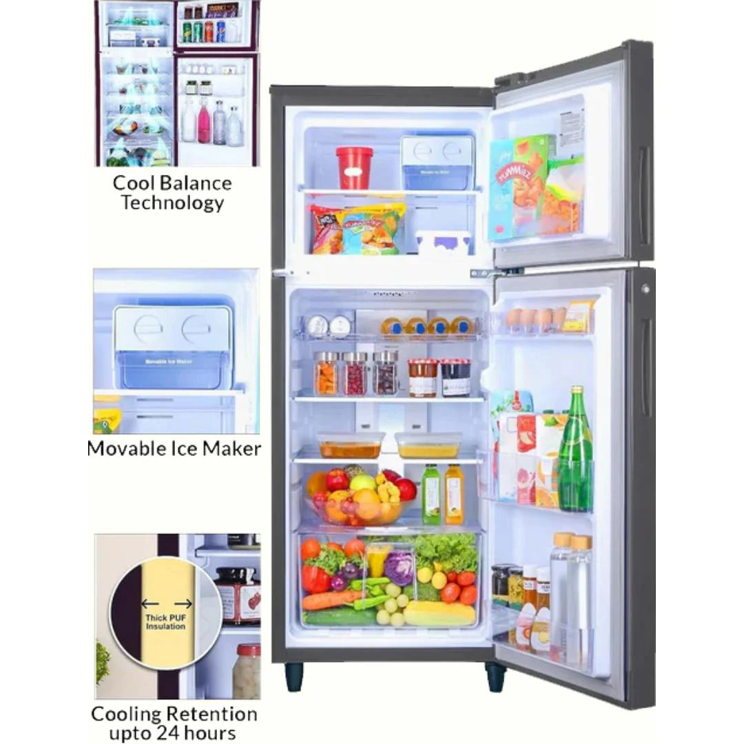 GODREJ RT EONALPHA 270B RI ST GL 233 Litres 2 Star Double Door Refrigerator