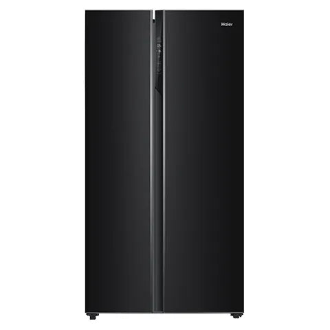 HAIER HRS-682KGU1 602 Litres 3 Star Side By Side Refrigerator Black Glass