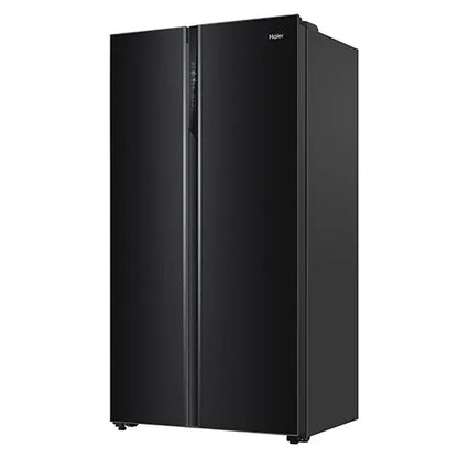 HAIER HRS-682KGU1 602 Litres 3 Star Side By Side Refrigerator Black Glass