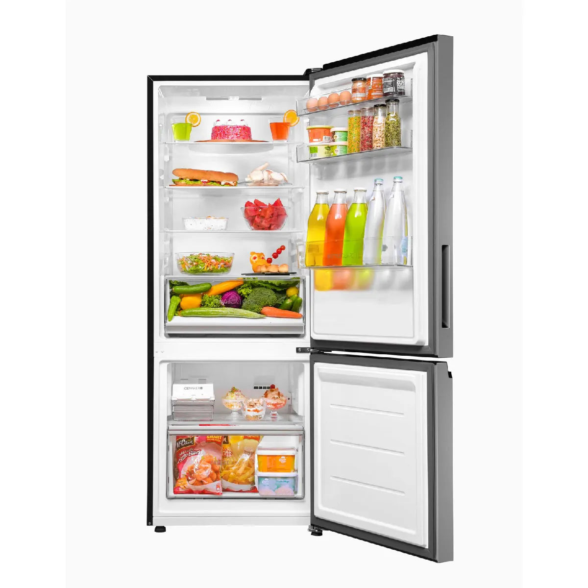 HAIER HRB-3502BS-P 300 Litres 2 Star Bottom Mounted Double Door Refrigerator Silver